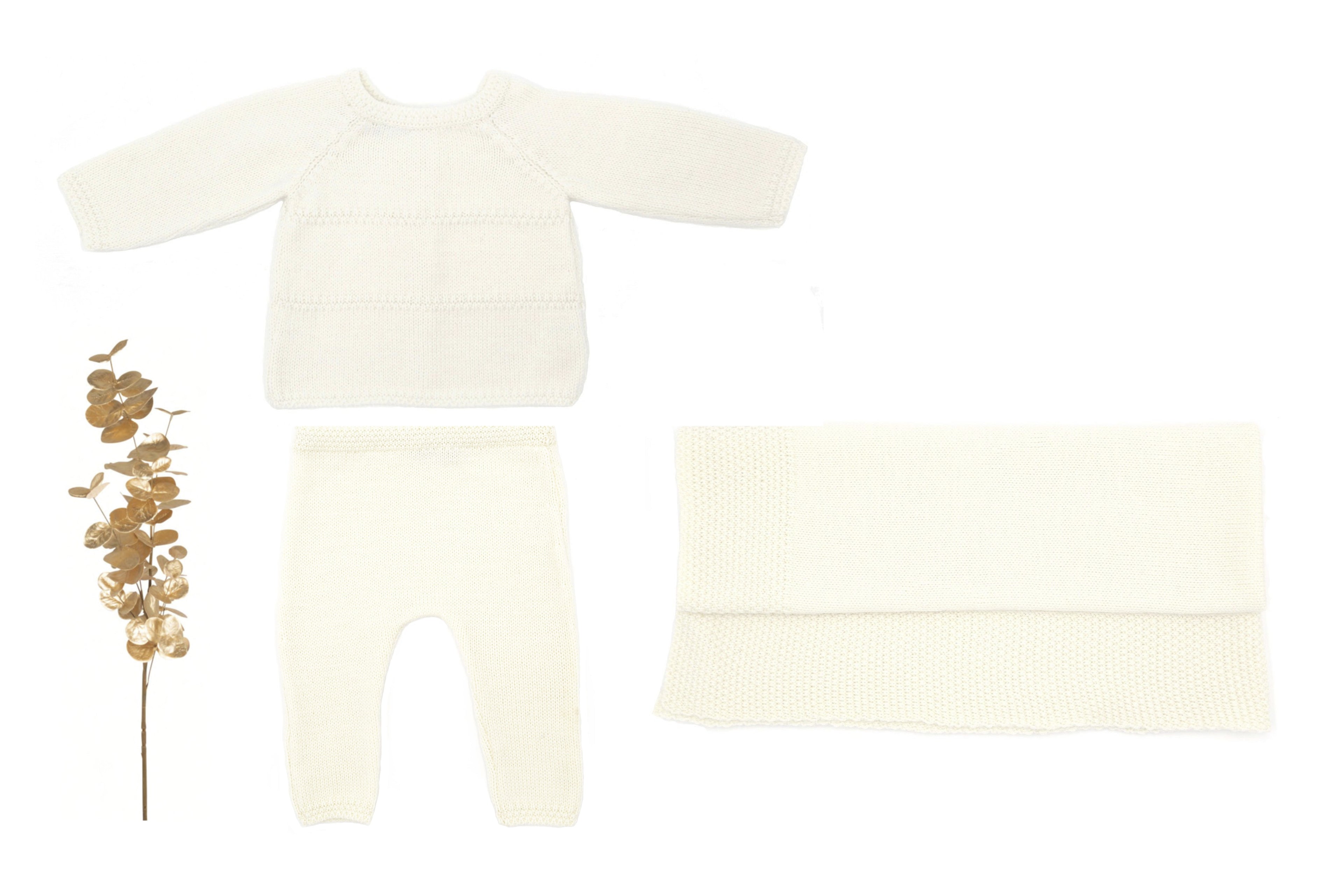 Coffret naissance BabyChoupi écru laine mérinos