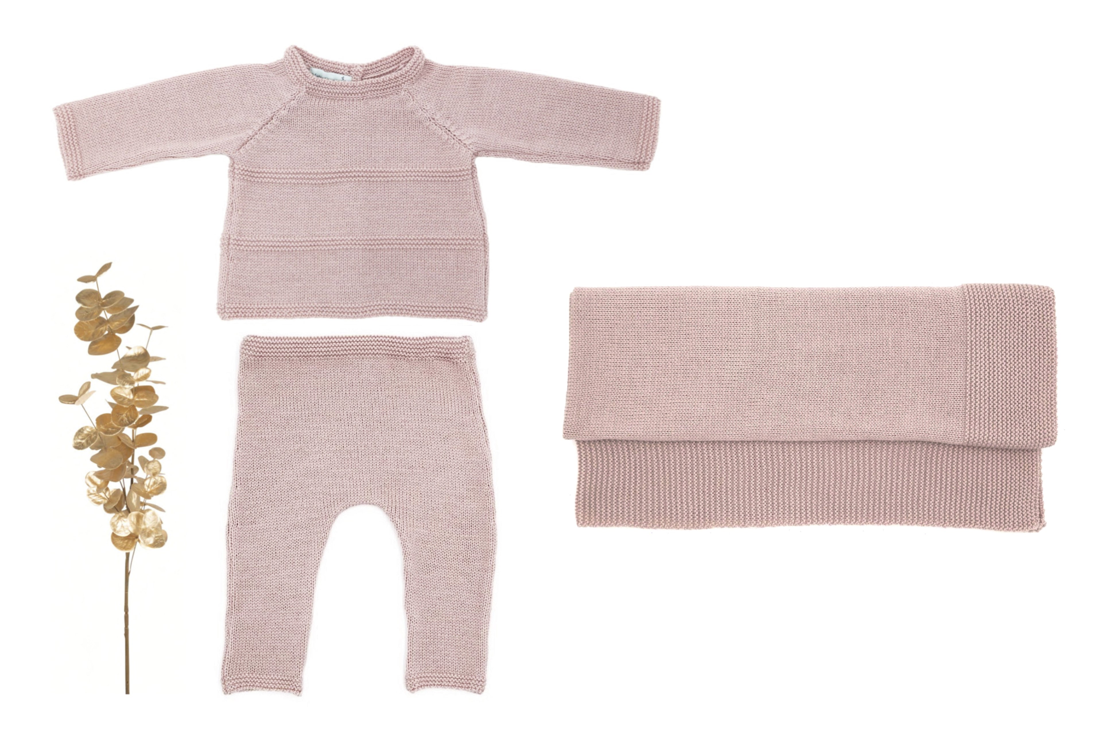 Coffret naissance BabyChoupi rose laine mérinos