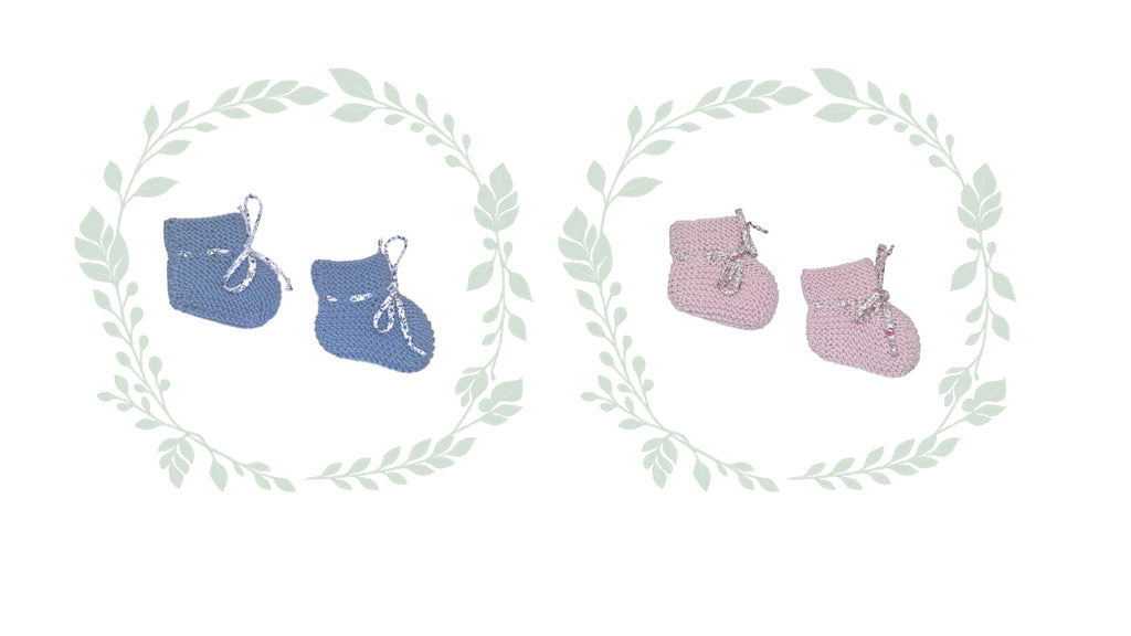 Coffret chaussons bébé en laine mérinos – Naissance 0–3 mois