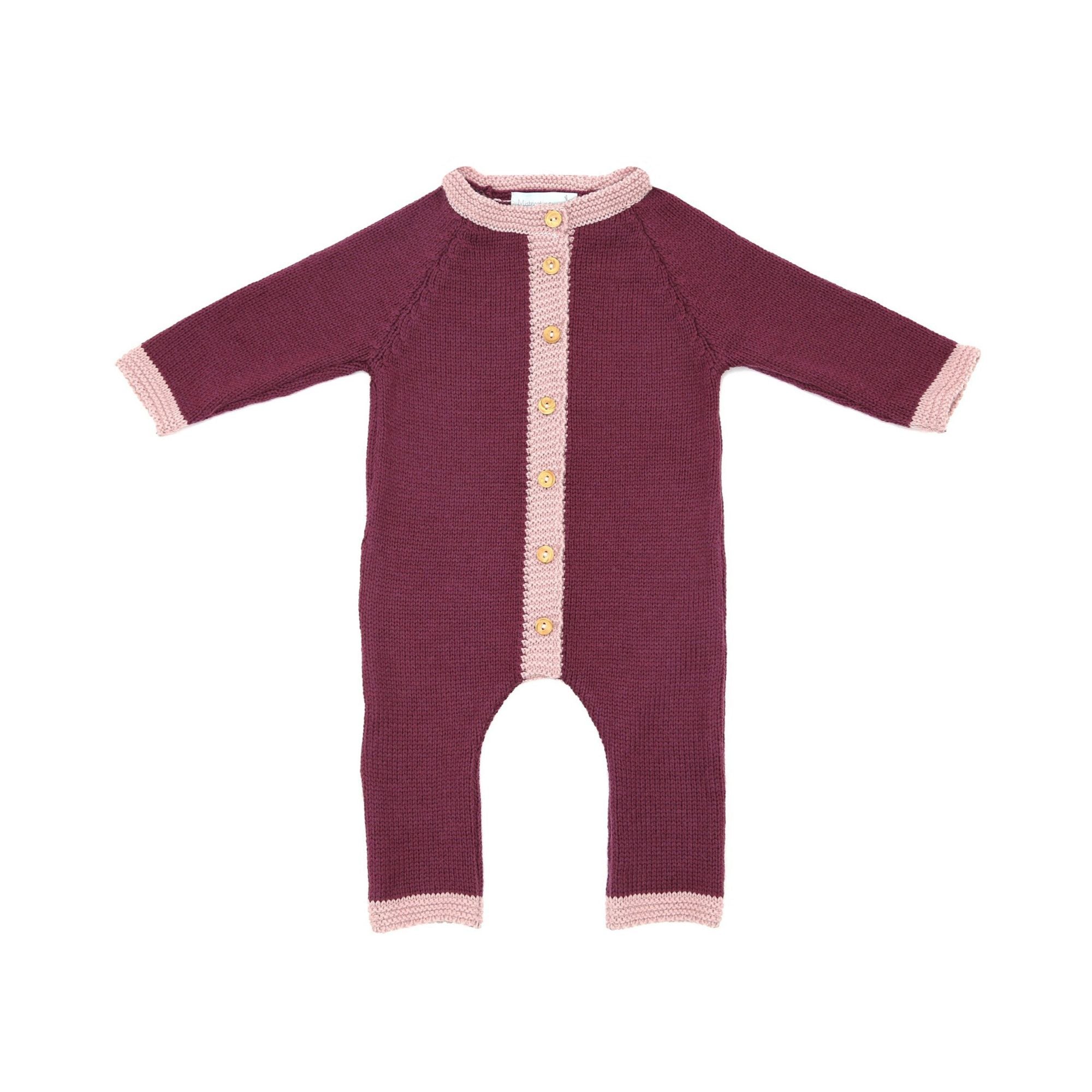 Combinaison bébé Inès laine mérinos