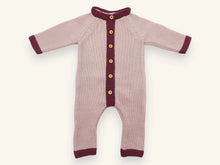 Coffret deux combinaisons bébé tricot - Pitchounes rose & prune