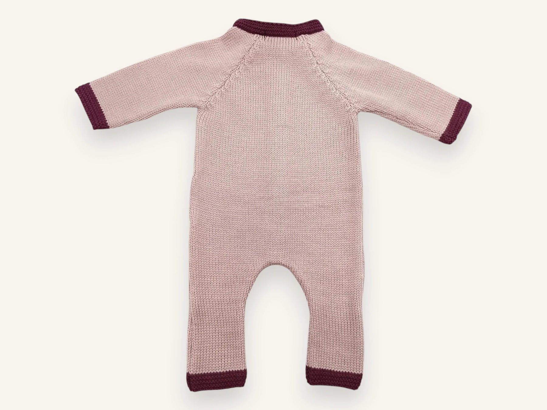 Coffret deux combinaisons bébé tricot - Pitchounes rose & prune