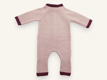 Coffret deux combinaisons bébé tricot - Pitchounes rose & prune