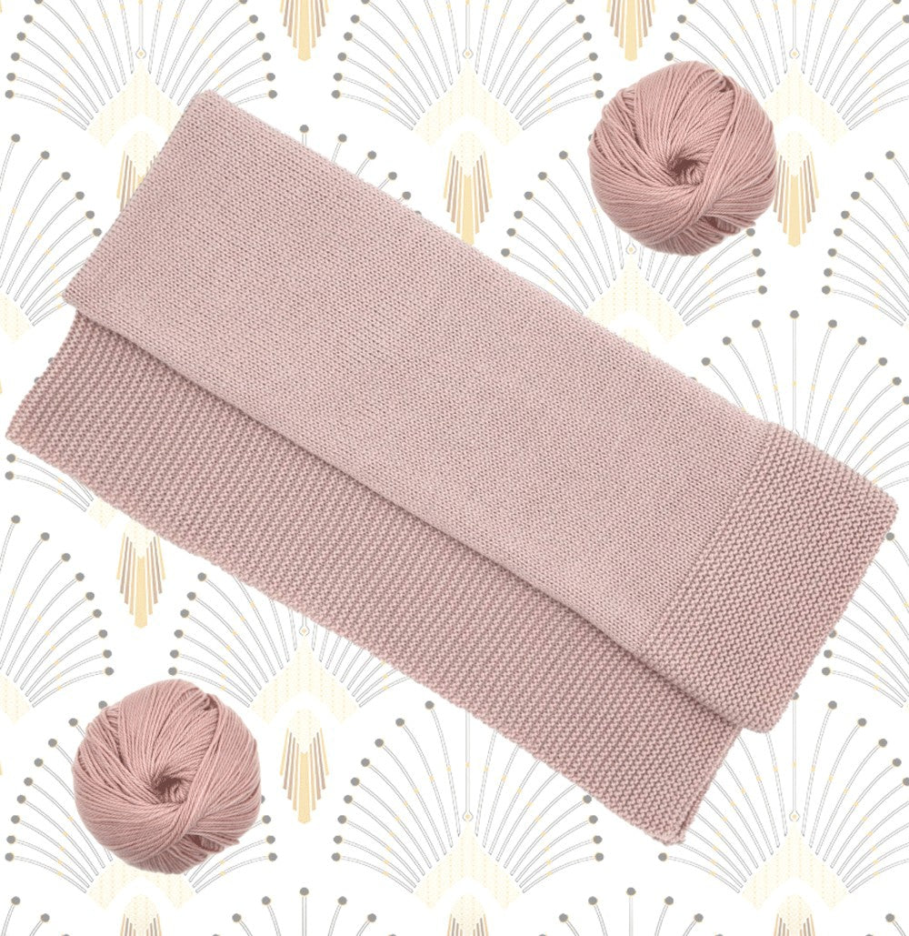 Coffret Naissance Choupis rose & écru laine mérinos