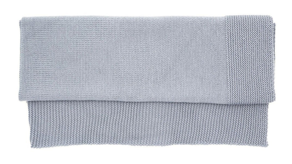 Couverture bébé Tatou gris-bleu laine mérinos