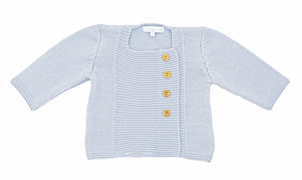 Gilet bébé Tichat lilas laine mérinos