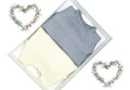 Coffret brassières bébé laine mérinos - Complicité écru & gris-bleu