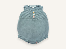 Barboteuse bébé Pioupiou en laine mérinos céladon, Made in France