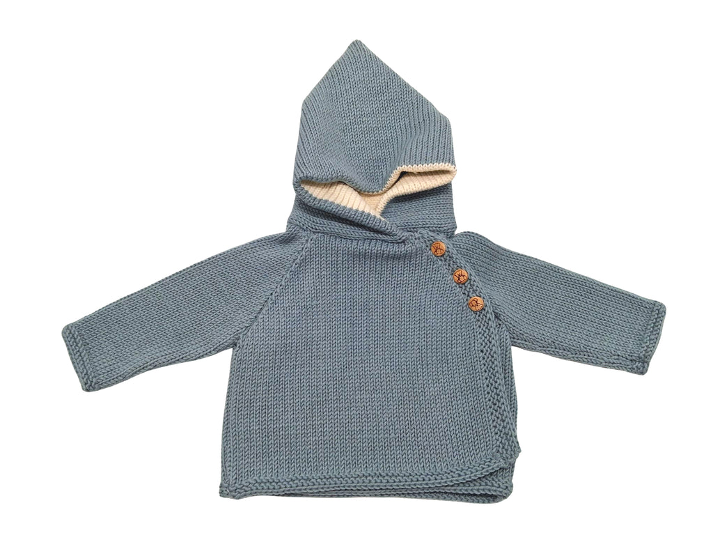 Paletot bébé en laine mérinos - céladon