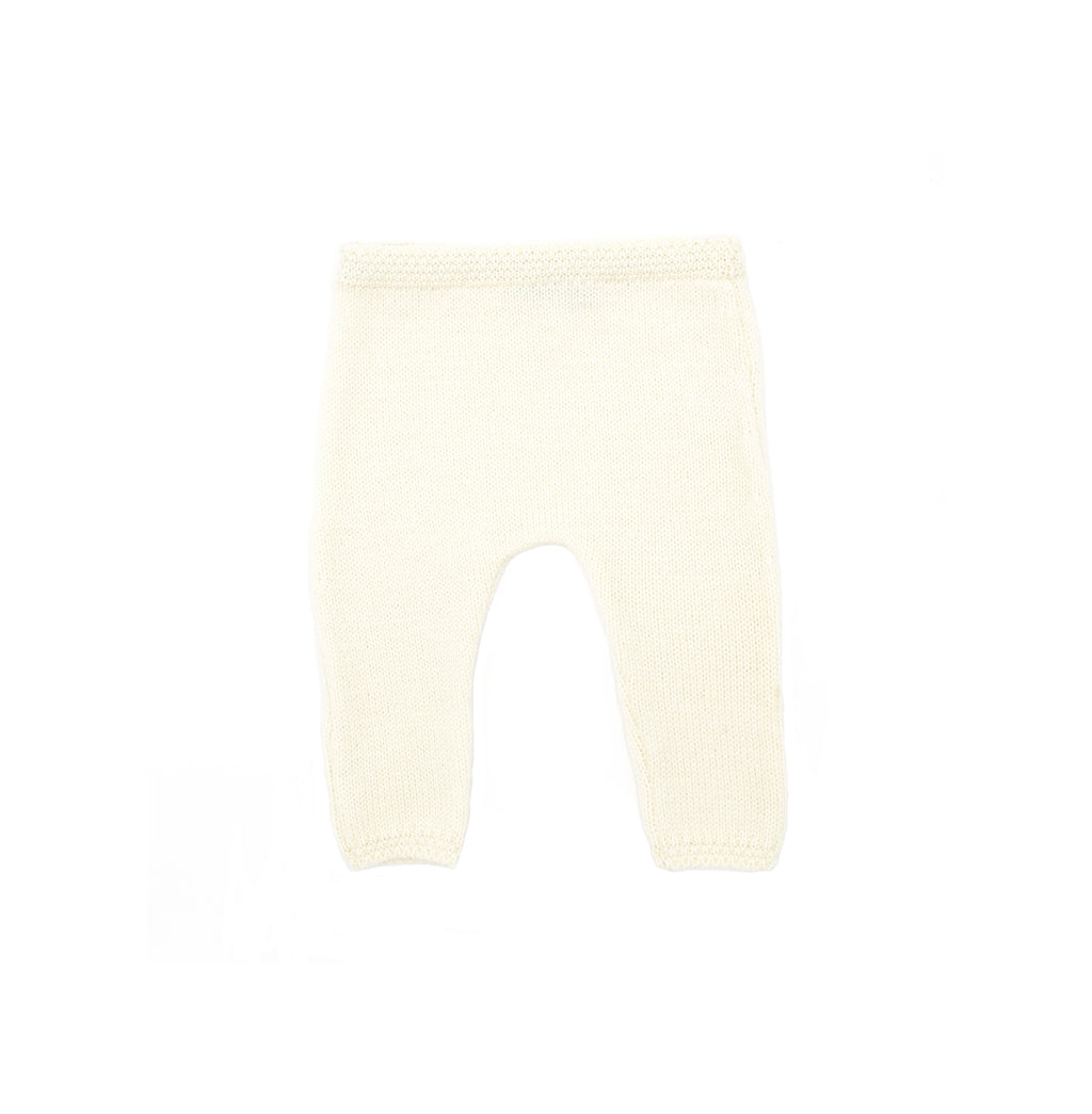 Ensemble Bébé Babou vert & écru laine mérinos