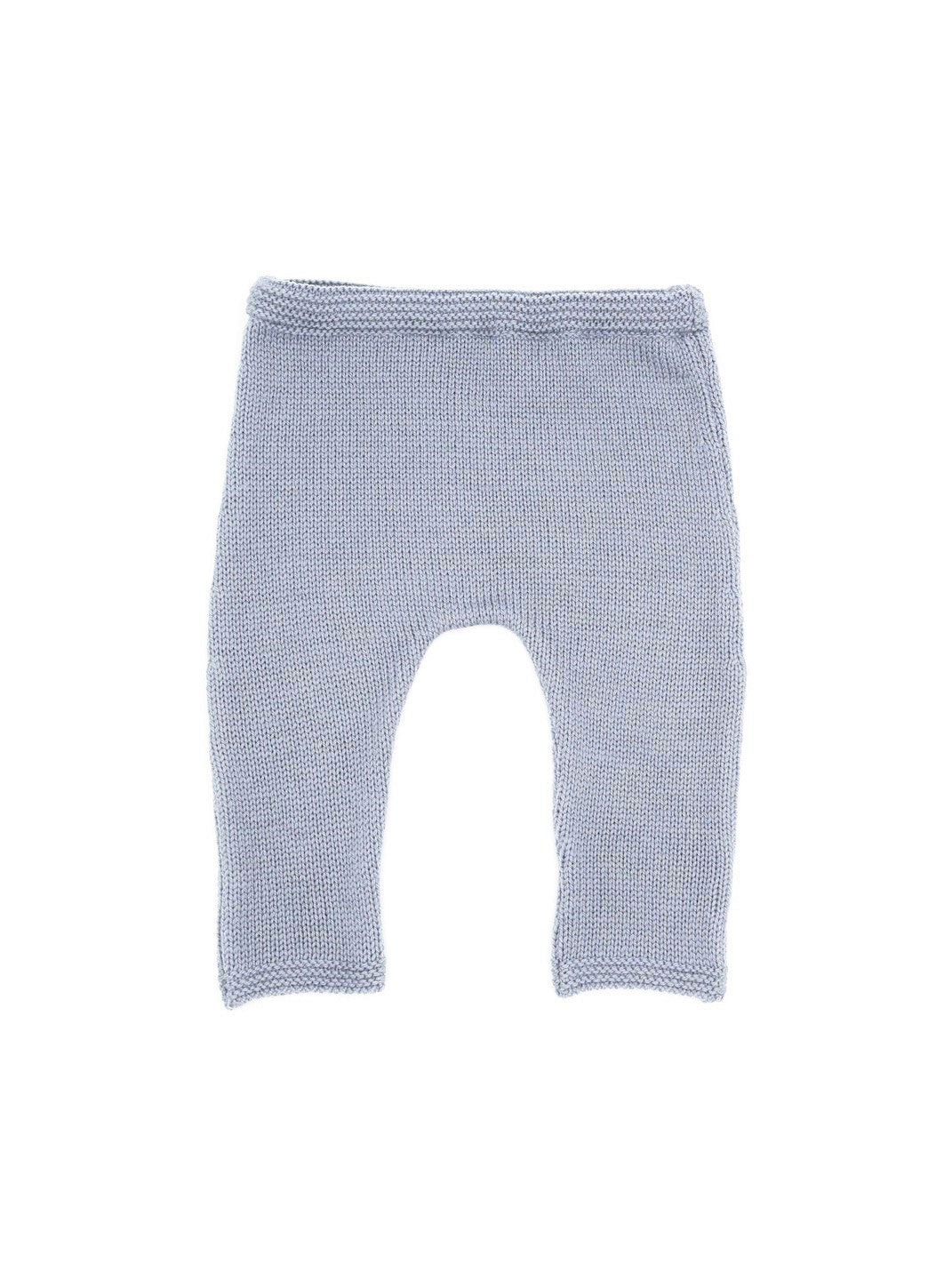 Pantalon bébé en tricot laine mérinos gris. Made in France 