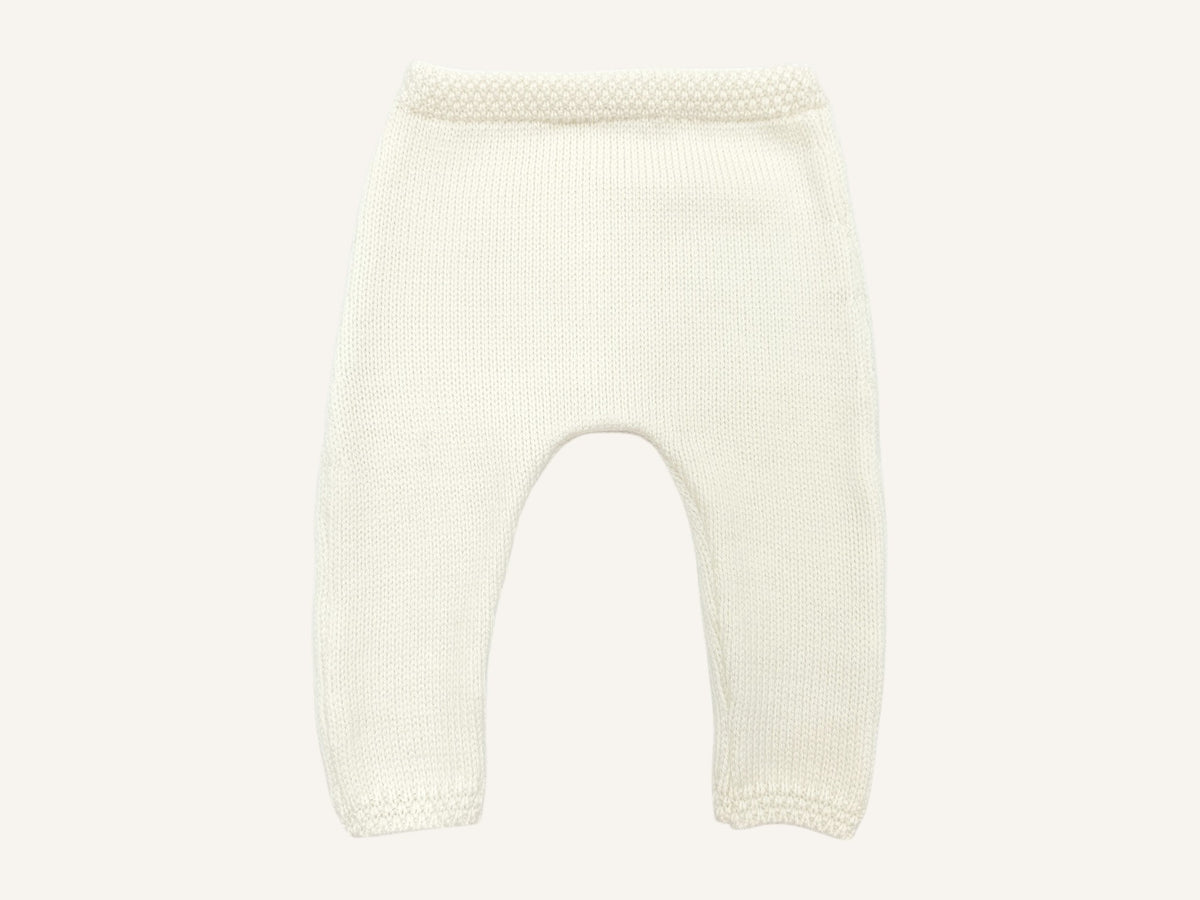 Pantalon bébé laine mérinos - Chacha - ecru