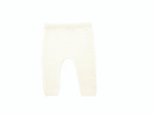 Pantalon bébé en tricot laine mérinos écru. Made in France 