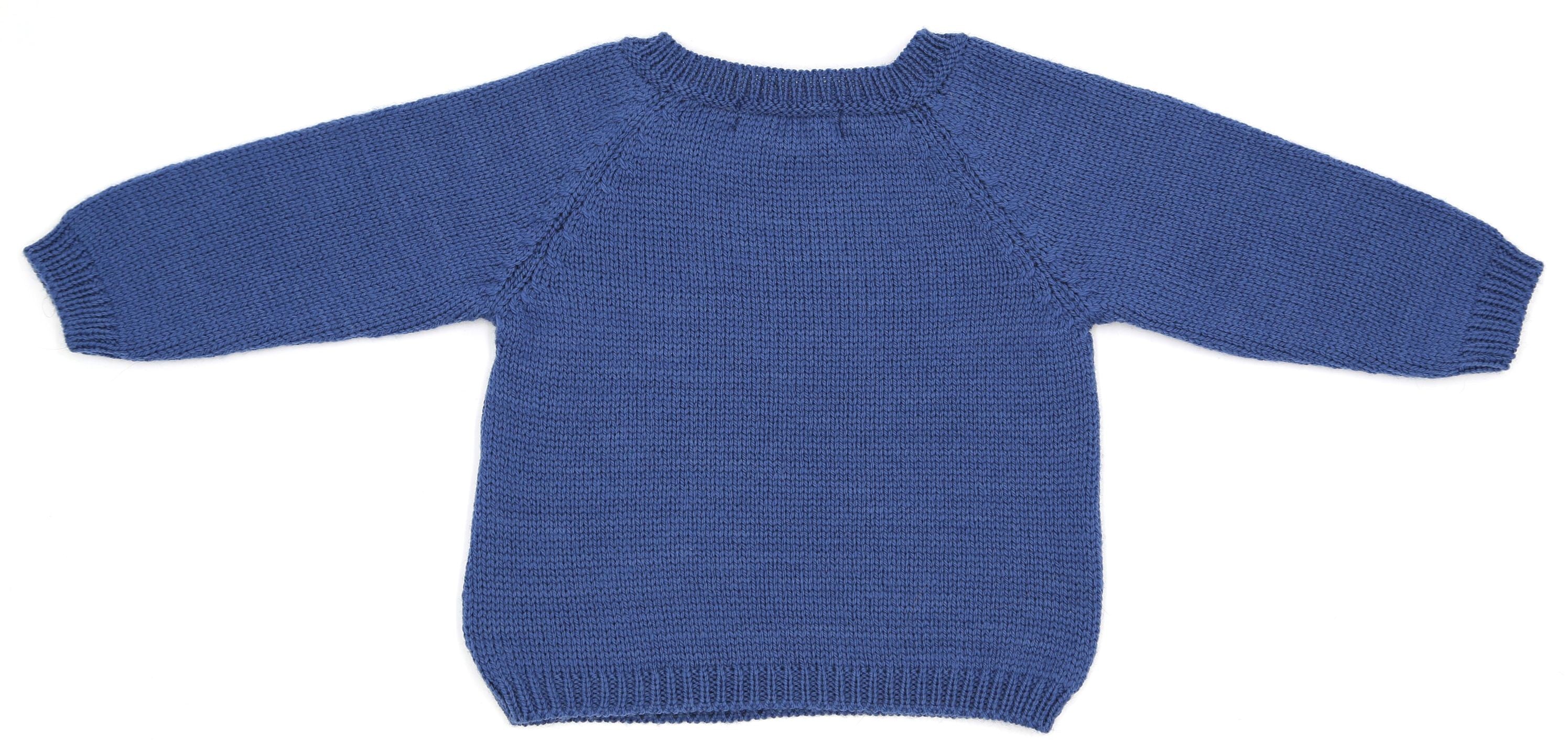 Ensemble Bébé Babou bleu & gris laine mérinos