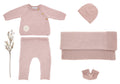 Trousseau prématuré laine mérinos - Félicité rose
