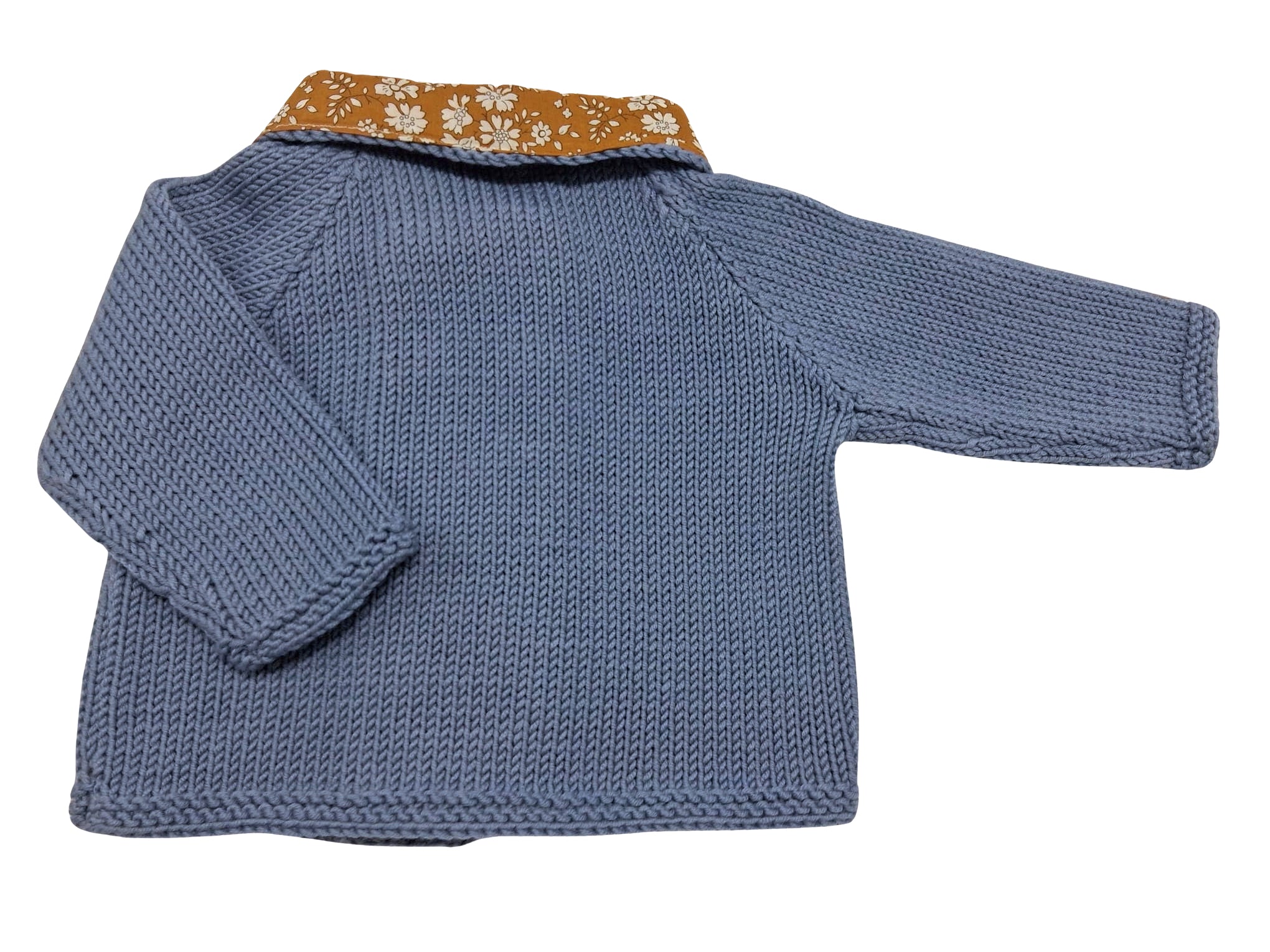 Ensemble bébé en laine mérinos - Emma bleu